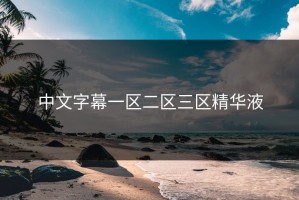 中文字幕一区二区三区精华液