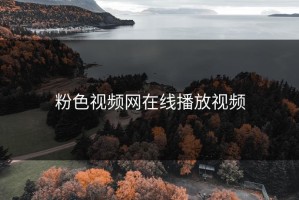 粉色视频网在线播放视频
