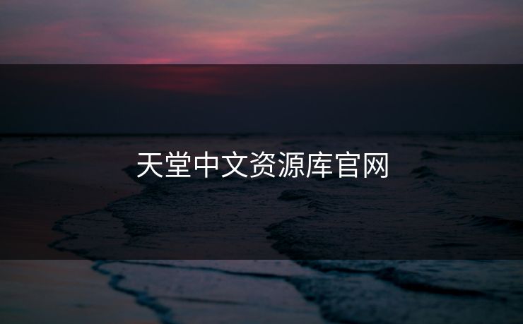 天堂中文资源库官网 天堂中文资源库官网